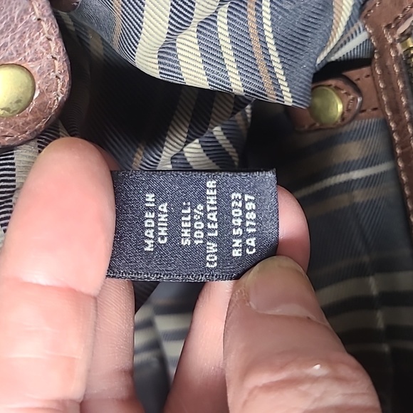 Banana Republic Purse Brown Leather Designer Handbags Double Shoulder Strap Fall - Picture 7 of 7